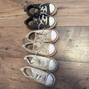 3 pair toddler converse. Toddler size 9